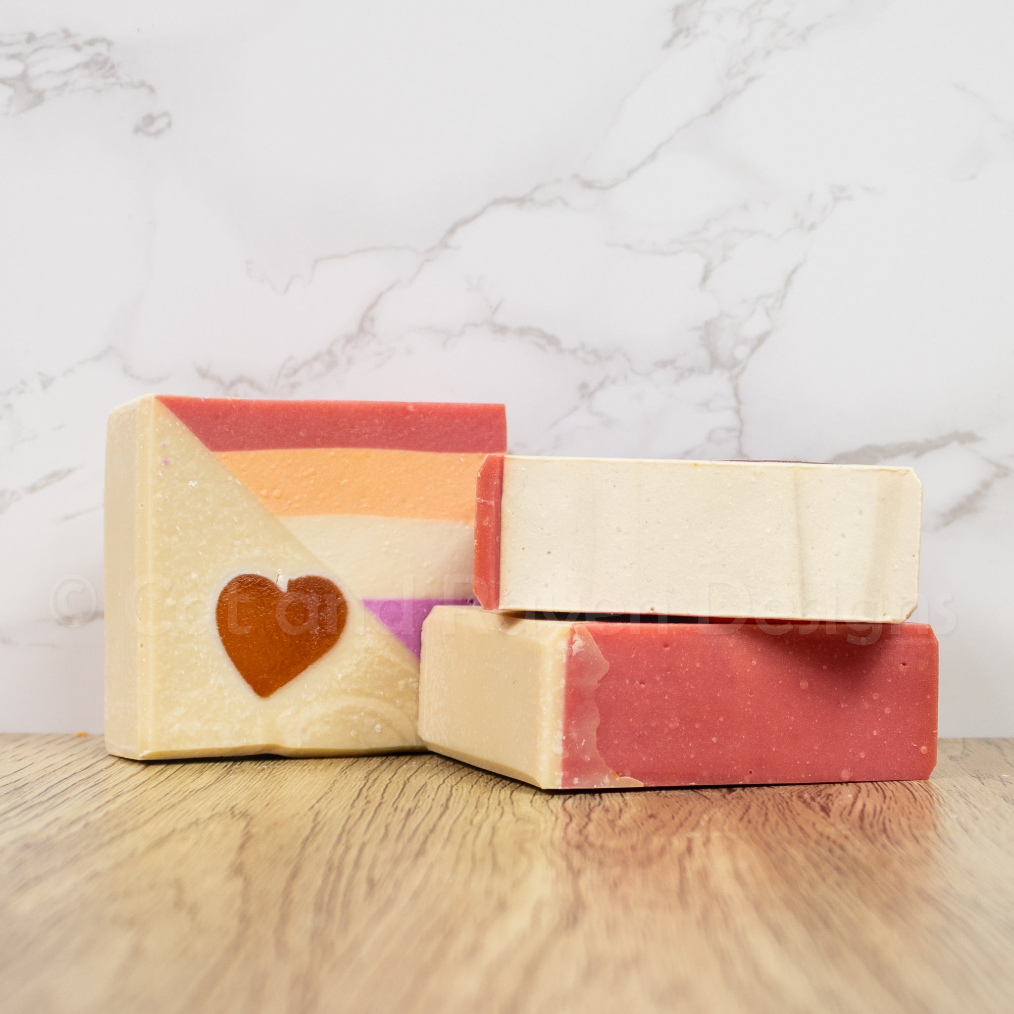 Uhaulin (lesbian pride flag) soap