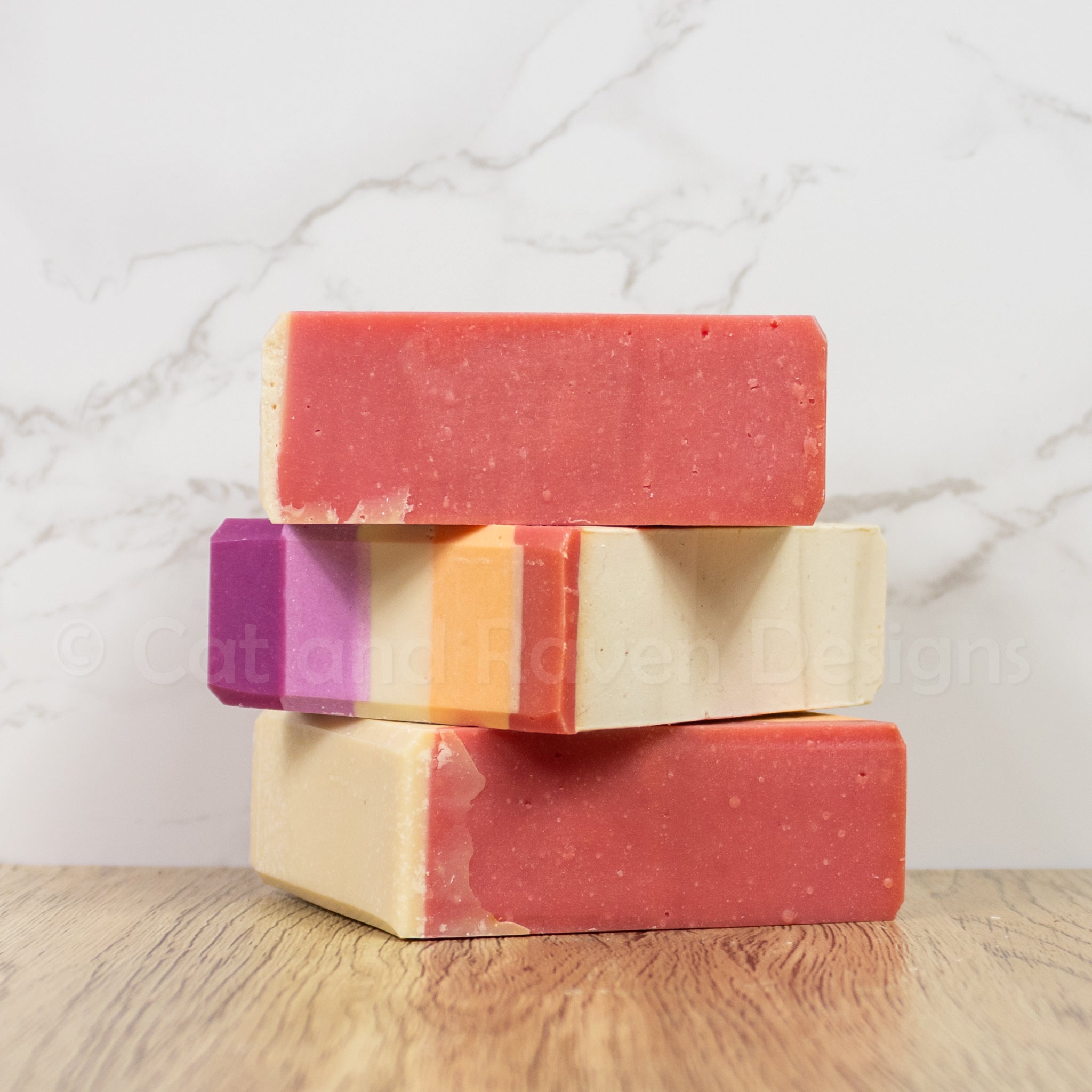 Uhaulin (lesbian pride flag) soap